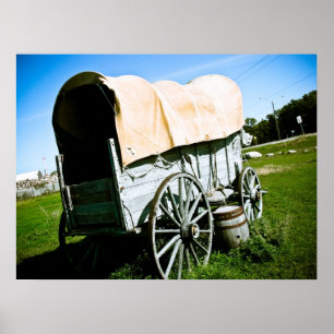 Old West Covered Wagon 02 Poster ポスター