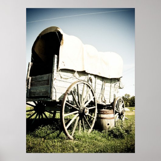 Old West Covered Wagon 04 Poster ポスター (正面)