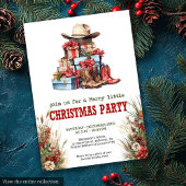Old West Cowboy Christmas Printable Invitation 招待状