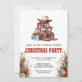 Old West Cowboy Christmas Printable Invitation 招待状 (正面)