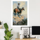 Old West Cowboy of the Plains Art Print Poster ポスター (ホームオフィス)