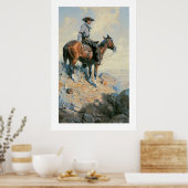 Old West Cowboy of the Plains Art Print Poster ポスター (キッチン)