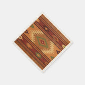 Old West Frontier Rustic Blanket Cocktail Napkin スタンダードカクテルナプキン (角)