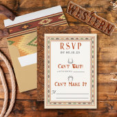 Old West Frontier Wedding RSVP Card
