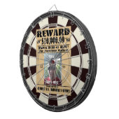 Old West Wantedポスターあなたの写真 ダーツボード (正面右)