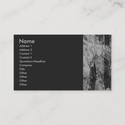 Old Wheelbarrowsプロファイルカード 名刺 (正面)