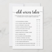 Old Wids Talesゲームベビーシャワーパーティーカード 招待状 (正面)