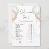 Old Wires Tales Pink & Blue Gender Revealカード 招待状 (正面)