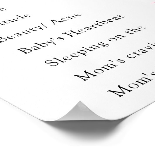 Old Wives Tales Gender Reveal Board  ポスター (角)