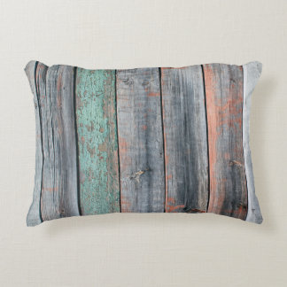 Old wooden fence painted in different color, trend アクセントクッション