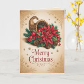 Old World Christmas Christmas 5 カード (黄色い花)