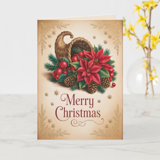 Old World Christmas Christmas 5 カード (黄色い花)