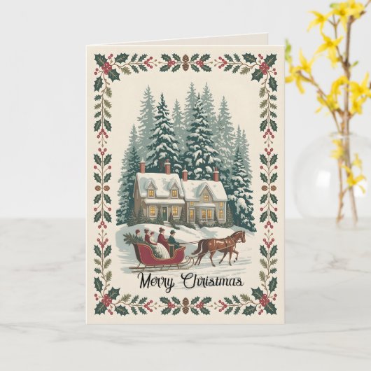 Old World Christmas Christmas 6 カード (黄色い花)