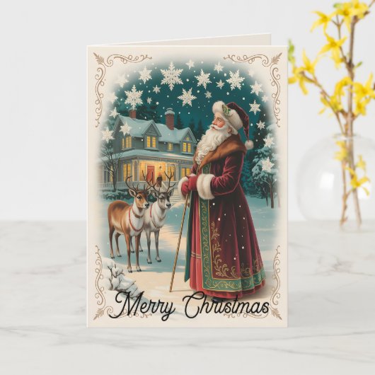 Old World Christmas Christmas 7 Card カード (黄色い花)