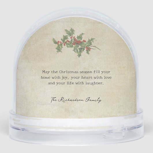 Old World Father Christmas in Winter Snow Globe (裏面)