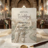 Old World Grecian Romance Garden Wedding 招待状