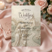 Old World Grecian Romance Garden Wedding 招待状