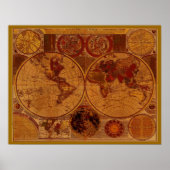 OLD WORLD MAPアートポスター ポスター (正面)