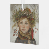 Old World Winter Child ガラスオーナメント (正面左)