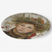 Old World Winter Child ペーパープレート (アングル)