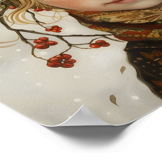 Old World Winter Child ポスター (角)