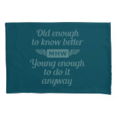 "Old & Young"モノグラムカスタム枕ケース 枕カバー (正面)