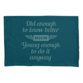 "Old & Young"モノグラムカスタム枕ケース 枕カバー