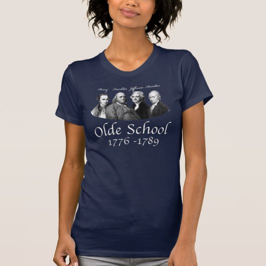 Oldeの学校の女性暗闇のワイシャツ Tシャツ (正面)