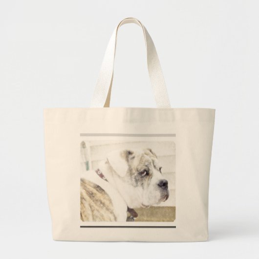 Oldeの英国のbulldoggeのトートバック ラージトートバッグ (正面)
