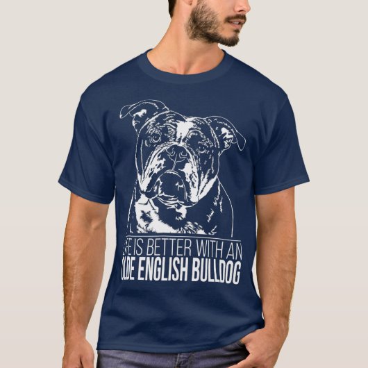 Olde 誇りを持った Englishブルドッグの生活は犬より良い Tシャツ (正面)