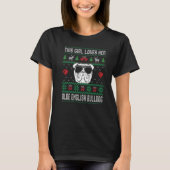 Olde English Bulldog Girl Cool Ugly Christmas for  Tシャツ (正面)