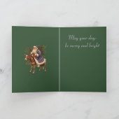 Olde German Father Christmas Riding A Donkey カード (内部)
