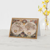 Olde World Greeting Card カード (黄色い花)
