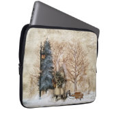 Olde World Santa With Sled – プロジェクトバッグ ラップトップスリーブ (正面右)