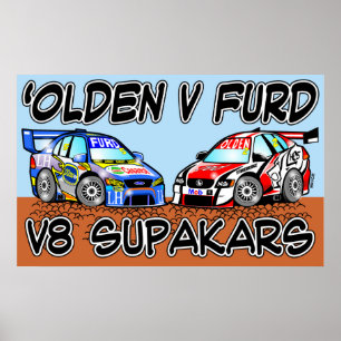 Olden v Furd V8 SupaKars ポスター
