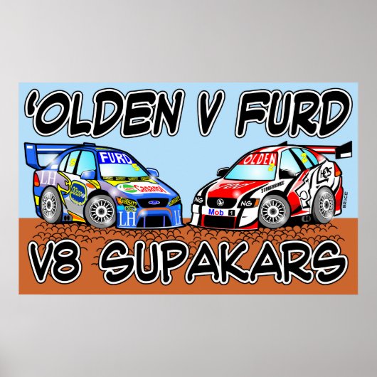 Olden v Furd V8 SupaKars ポスター (正面)