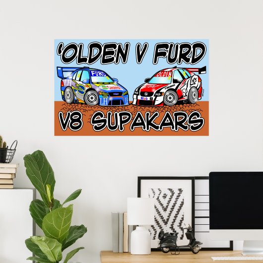 Olden v Furd V8 SupaKars ポスター (ホームオフィス)