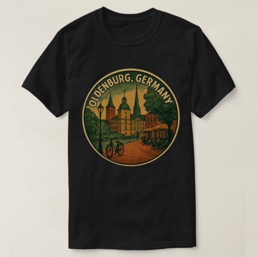 Oldenburg Germany City Art Tシャツ (デザイン正面)