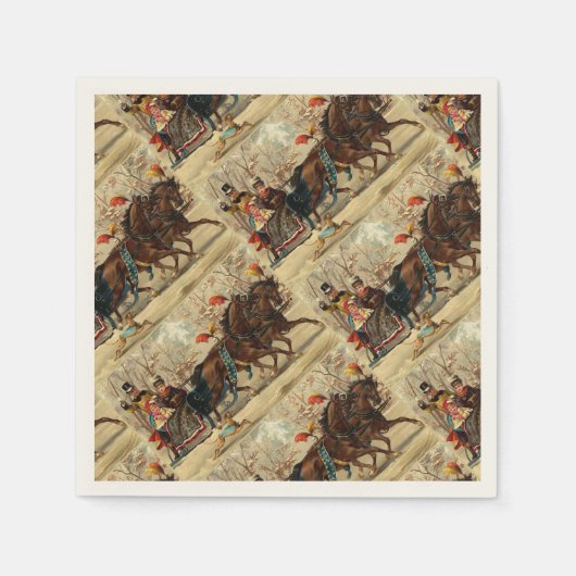 Older and Younger Sisters Ride - Mary Evans スタンダードカクテルナプキン (正面)