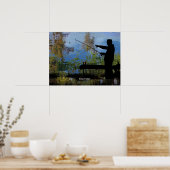 Older Man Fishing Retirement Poster ポスター (キッチン)
