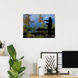 Older Man Fishing Retirement Poster ポスター