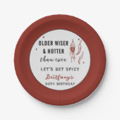 Older Wiser Hotter Than Ever Personalized Birthday ペーパープレート (正面)