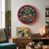 Oldiesで心をつかまれた ラージ壁時計