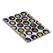 Oldies Cartoonのキャラクタービニールレコードパターン ノートブック (右側)