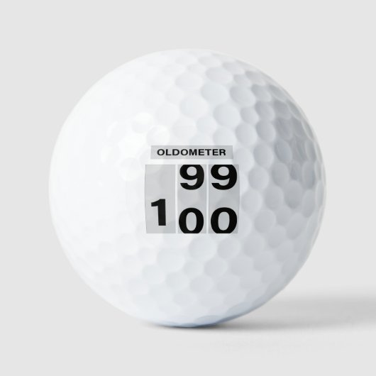 OLDOMETER 100歳の誕生日 99から100 ゴルフボール (正面)