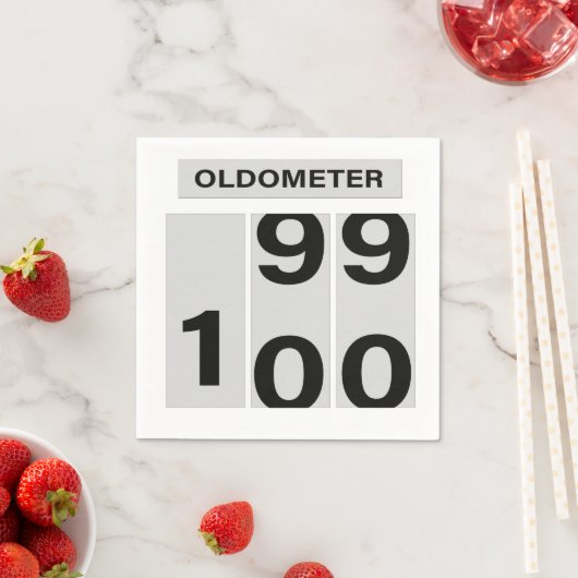 OLDOMETER 100歳の誕生日 99から100 スタンダードカクテルナプキン (インサイチュ)