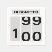 OLDOMETER 100歳の誕生日 99から100 スタンダードカクテルナプキン (正面)