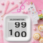 OLDOMETER 100歳の誕生日 99から100 ペーパープレート (パーティー)