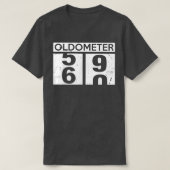 Oldometer 59 60 60th Birthday Funny Men Dad Father Tシャツ (デザイン正面)