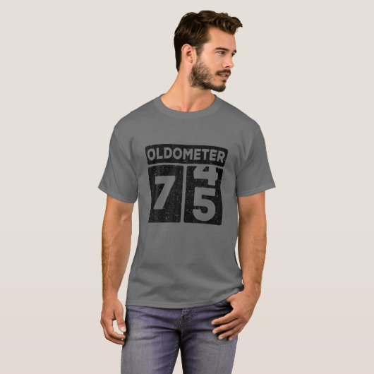 Oldometer 74-75 | 75Th Birthday Funny Gift Tシャツ (正面フル)